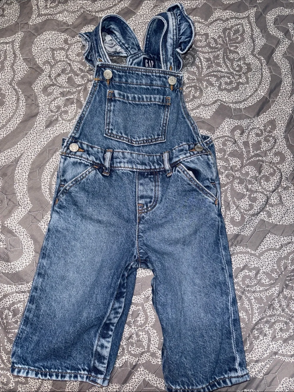 GAP Kids Denim Overalls in Medium Blue
